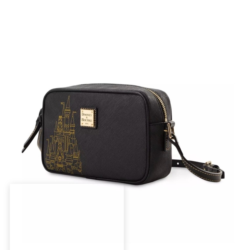 Dooney & Bourke WDW Castle Brand New Black Crossbody Bag with Gold Castle Design - Picture 8 of 14